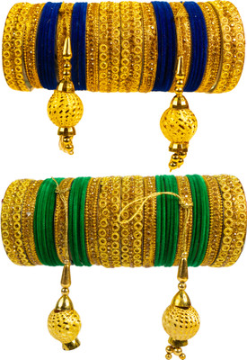 LUXIYA Metal Gold-plated Bracelet Set(Pack of 2)