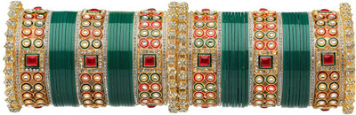 SBS Alloy Beads, Pearl, Cubic Zirconia Gold-plated Chudas(Pack of 62)