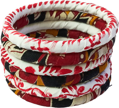 Soundarya boutique Fabric Bangle Set(Pack of 6)
