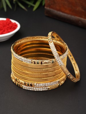 ZENEME Alloy Crystal Gold-plated Bracelet(Pack of 8)