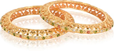 Nilu's Collection Copper Gold-plated Bangle Set(Pack of 2)