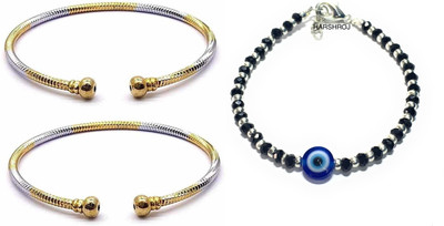 P R Production Brass Charm Bracelet(Pack of 2)