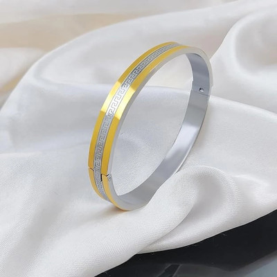 GORASH CREATION Stainless Steel Gold-plated Kada
