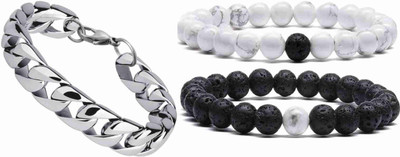 P R Production Brass Charm Bracelet(Pack of 2)