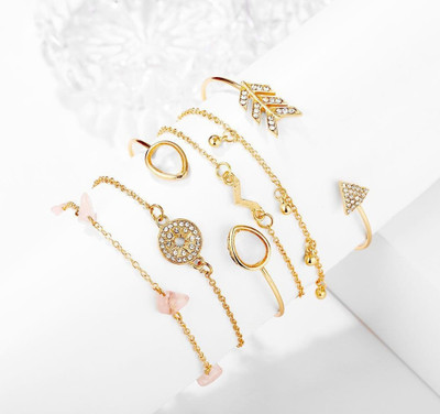 Vembley Alloy Gold-plated Bracelet Set(Pack of 6)