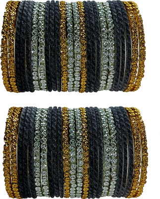 suhagan bangle store Metal, Fabric Gold-plated Bangle Set(Pack of 60)