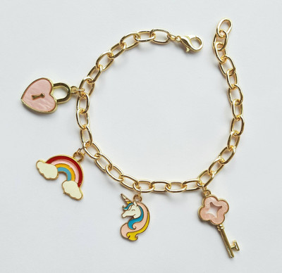EnlightenMani Alloy Gold-plated Charm Bracelet