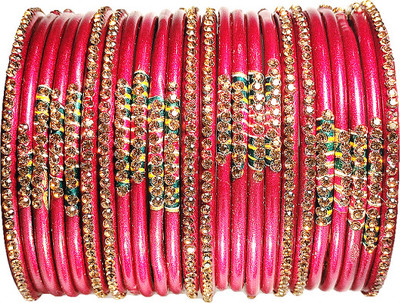 555 BABA LAHTHI Lac Bangle Set(Pack of 24)