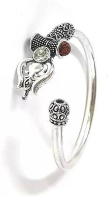 Veediic Hind Stainless Steel Silver Coated Kada