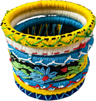 Soundarya boutique Fabric Bangle Set(Pack of 7)
