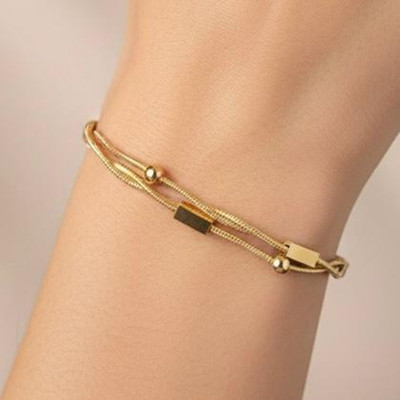 AARCHIS TRENDS Stainless Steel Gold-plated Bracelet