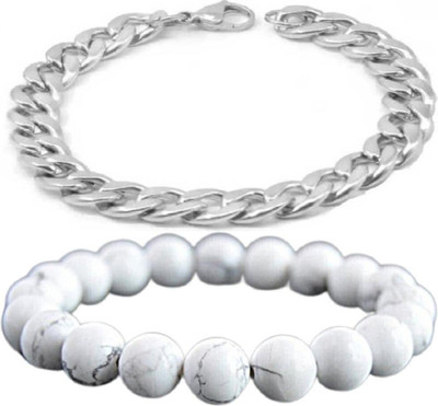 IKONKARR Crystal, Stainless Steel Bracelet(Pack of 2)