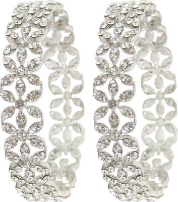 ZULKA Alloy Zircon Gold-plated Kada(Pack of 2)