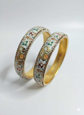 Shree Venkatesh Organics Brass Gold-plated Bangle Set(Pack of 2)