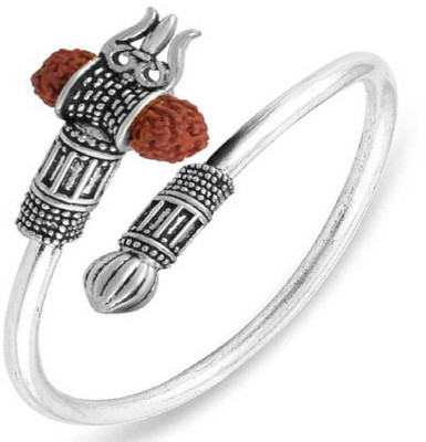 Spyroniix Reeal Treasuree Brass Silver Coated Kada