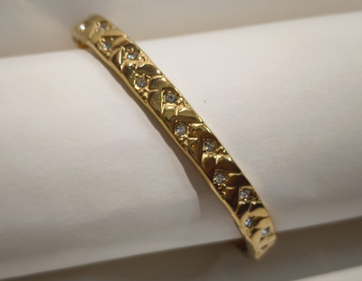 AVCREATION Alloy Cubic Zirconia, Diamond Gold-plated Bracelet