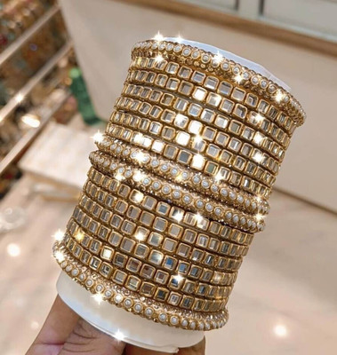 OJHA Plastic Gold-plated Bangle Set(Pack of 16)