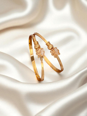 Dressberry Brass Diamond Gold-plated Bangle