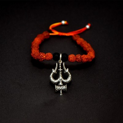 VIAANSH Rudraksha Beads Sterling Silver Charm Bracelet