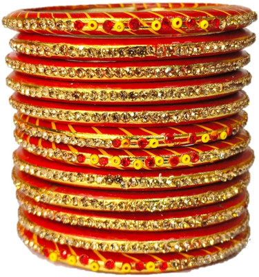 Anshi Creations Lac Bangle Set(Pack of 10)
