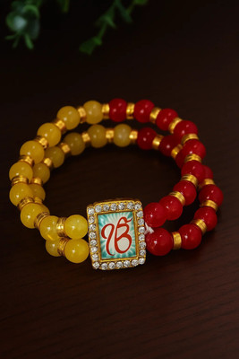 Addlittlewater Crystal Beads Gold-plated Charm Bracelet