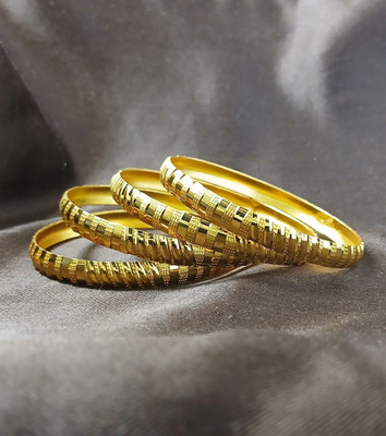 Aamrapali Brass Gold-plated Bangle Set(Pack of 4)