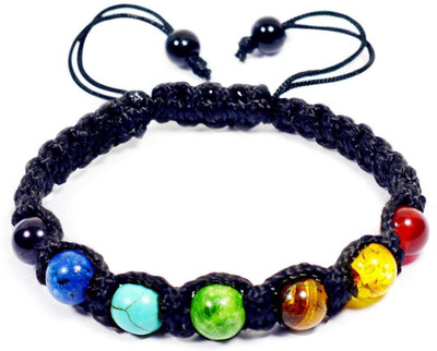 CRYSTU Stone, 7 Chakra Beads, Agate, Crystal Bracelet