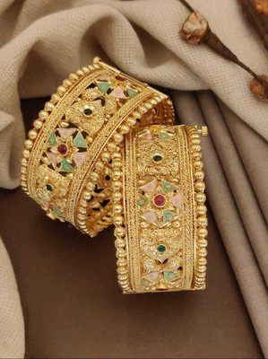 TKRB SALES Copper Agate Gold-plated Bangle Set