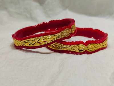 SHREE BIJAY Plastic Gold-plated Bangle Set