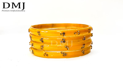 DMJ Glass Bangle Set(Pack of 4)