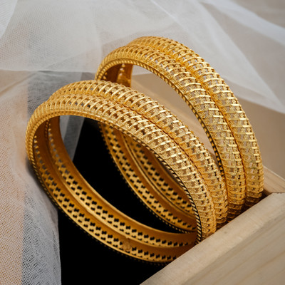 vani enterprise mart Brass Gold-plated Bangle Set(Pack of 4)