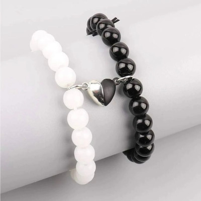SUKHAD Crystal Beads Sterling Silver Bracelet Set(Pack of 2)