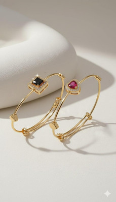 SVFANCY Alloy Cubic Zirconia Gold-plated Bracelet Set(Pack of 2)