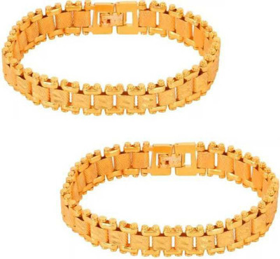 mohita collection Brass Gold-plated Bracelet(Pack of 2)