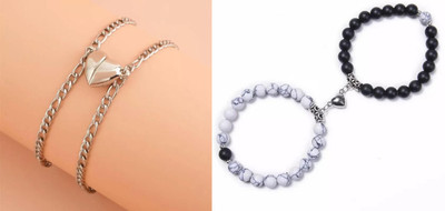 P R Production Brass Charm Bracelet(Pack of 2)