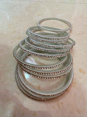 Radhikacollect Glass Bangle Set(Pack of 12)