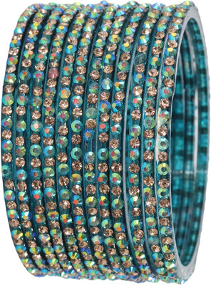 LAVAZZA Glass Zircon Bangle Set(Pack of 12)