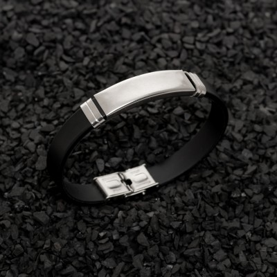 Thrillz Leather Silver Bracelet