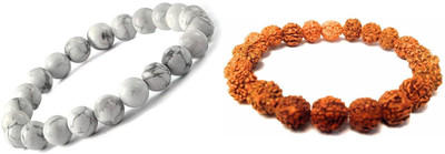 Malas Collection Stone, Wood Bracelet Set(Pack of 2)