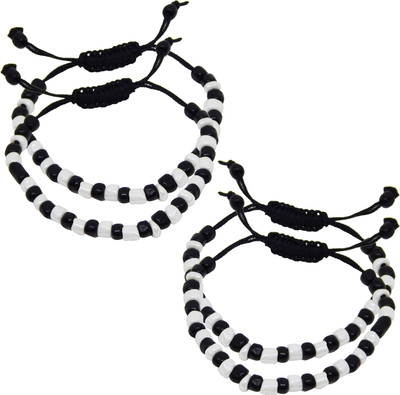 FRESH VIBES Fabric Bracelet Set(Pack of 4)
