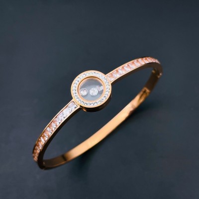 ZIVOM Stainless Steel Cubic Zirconia Copper Kada