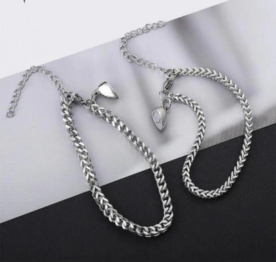 MAATRCHAAYA Alloy Sterling Silver Bangle Set(Pack of 2)