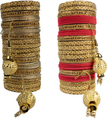 LUXIYA Metal Gold-plated Bracelet Set(Pack of 2)