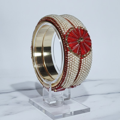 ZEYRA Info Crystal Bangle Set(Pack of 2)