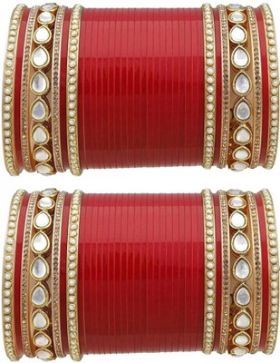 OJHA Plastic Crystal Gold-plated Chudas(Pack of 2)