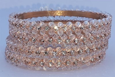 MAMTA'S CREATION Alloy Cubic Zirconia Gold-plated Bangle Set(Pack of 4)