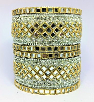 ABC Alloy Cubic Zirconia Bangle Set(Pack of 6)