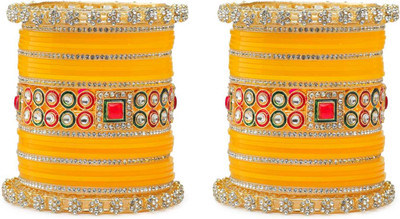 SBS Alloy Beads, Pearl, Cubic Zirconia Gold-plated Chudas(Pack of 58)