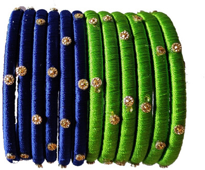 SiirAaka Fabric Bangle Set(Pack of 12)