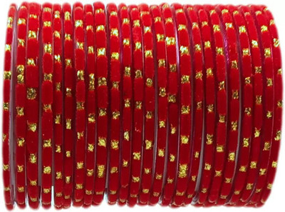 RADHA MOHAN EMPIRE Fabric, Glass Bangle Set(Pack of 24)